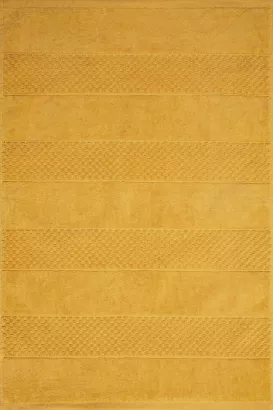 Dywanik łazienkowy 60x90 JESSI Eurofirany wytłaczany geometryczny musztardowy