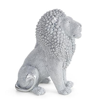 Figurka dekoracyjna ELDO 15x9x18 Eurofirany srebrny lew