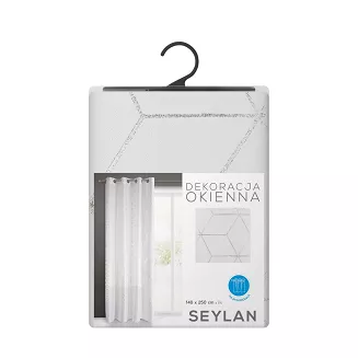Firana gotowa na przelotkach SEYLAN 140x250 Eurofirany biały