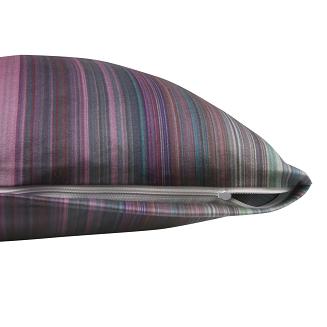 Poszewka jersey 40x40 fioletowa zielona różowa pionowe paski