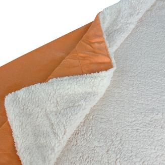 Koc narzuta na łóżko Sherpa 150x200 dwustronny baranek morelowy