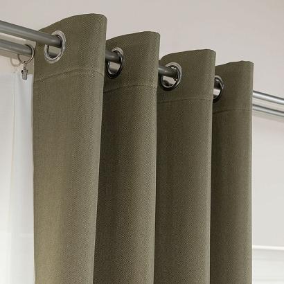 Zasłona gotowa na przelotkach JODEŁKA 140x250 szarozielona