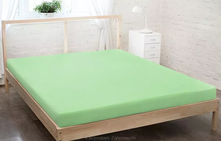 Prześcieradło jersey z gumką 160x200 seledynowy