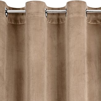 Zasłona gotowa na przelotkach DARLA 140x250 Eurofirany ciemnobeżowy