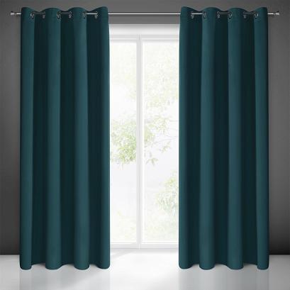 Zasłona gotowa na przelotkach LOGAN 140x250 Eurofirany petrol