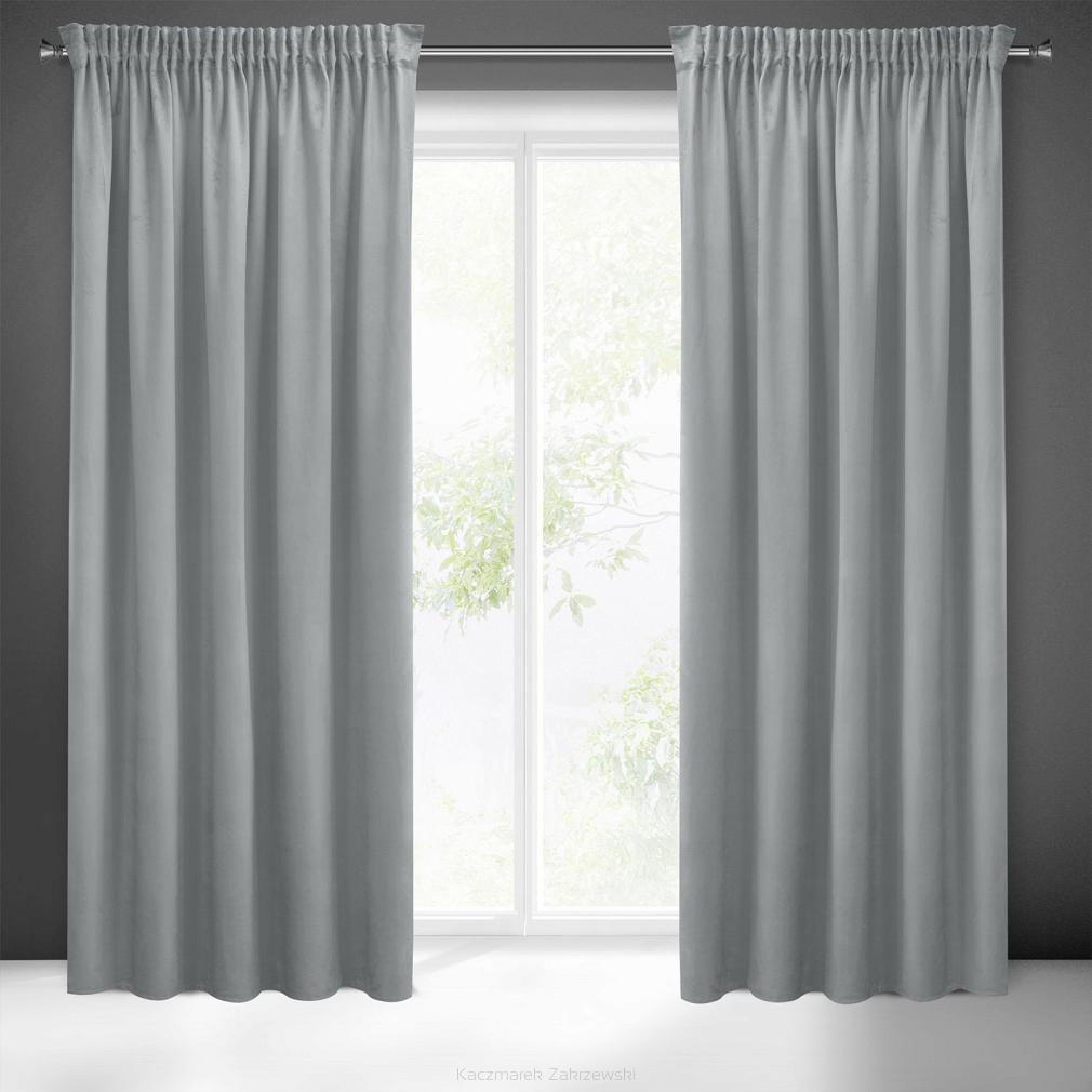 Zasłona gotowa na taśmie ZAS 140x270 Pierre Cardin Eurofirany szary