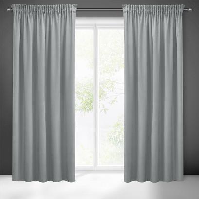 Zasłona gotowa na taśmie SIBEL 140x270 Pierre Cardin Eurofirany szara