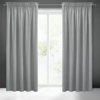 Zasłona gotowa na taśmie SIBEL 140x270 Pierre Cardin Eurofirany szara