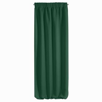 Zasłona gotowa na taśmie LOGAN 135x270 Eurofirany ciemnozielona