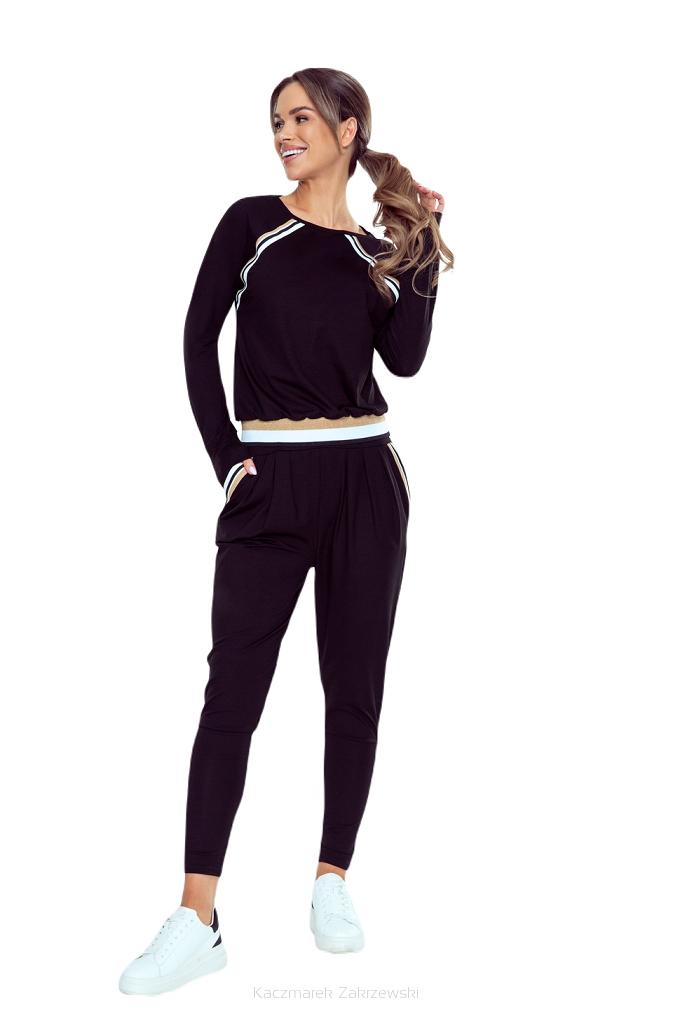 Elegancka bluzka damska z ozdobnymi detalami Fresca czarna