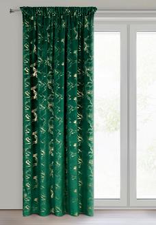 Zasłona gotowa na taśmie RAJA 140x270 Eurofirany ciemnozielony