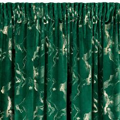 Zasłona gotowa na taśmie RAJA 140x270 Eurofirany ciemnozielony