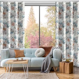 Zasłona gotowa na przelotkach ANETT 145x250 Eurofirany kremowy