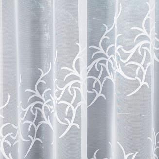 Firanka żakardowa gotowa na żabki BAKARO 420x160 biała