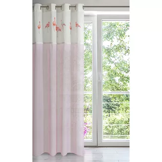 Zasłona gotowa na przelotkach FLAMINGO 140x250 Eurofirany różowy