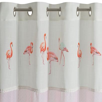Zasłona gotowa na przelotkach FLAMINGO 140x250 Eurofirany różowy
