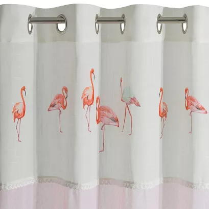 Zasłona gotowa na przelotkach FLAMINGO 140x250 Eurofirany różowy