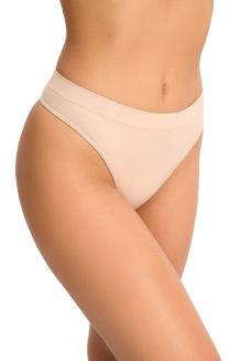 Stringi damskie Bastet 011 bezszwowe beżowe