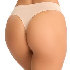 Stringi damskie Bastet 011 bezszwowe beżowe