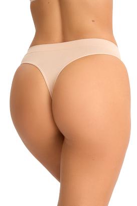 Stringi damskie Bastet 011 bezszwowe beżowe