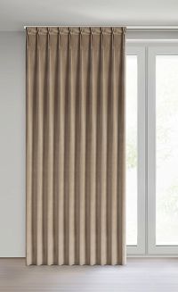 Zasłona gotowa MELANIE 125x270 Eurofirany ciemnobeżowy