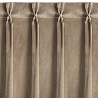 Zasłona gotowa MELANIE 125x270 Eurofirany ciemnobeżowy