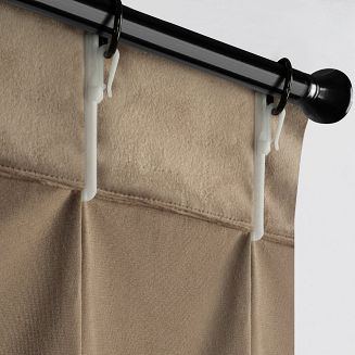 Zasłona gotowa MELANIE 125x270 Eurofirany ciemnobeżowy