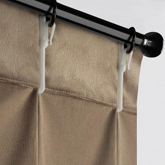 Zasłona gotowa MELANIE 125x270 Eurofirany ciemnobeżowy