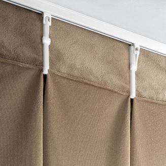 Zasłona gotowa MELANIE 125x270 Eurofirany ciemnobeżowy