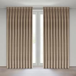 Zasłona gotowa MELANIE 125x270 Eurofirany ciemnobeżowy
