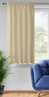 Zasłona gotowa na taśmie RITA 140x175 Eurofirany beżowy