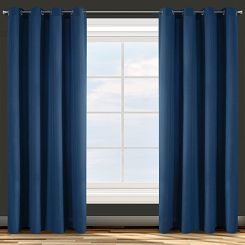 Zasłona gotowa na przelotkach ADORE 140x250 Eurofirany ciemnoniebieska