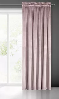 Zasłona gotowa na taśmie MELANIE 140x270 Eurofirany pudrowa