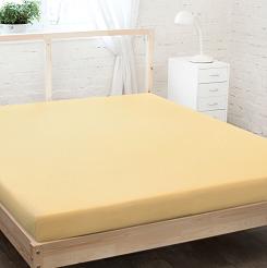 Prześcieradło jersey z gumką 160x200 bananowy