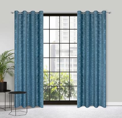 Zasłona gotowa na przelotkach OCTAVIA 140x250 Eurofirany niebieska