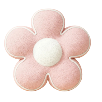 Poduszka dekoracyjna z bukli Kwiatek 50x15 pudrowa