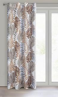 Zasłona gotowa na przelotkach KATE 140x250 Eurofirany brązowy