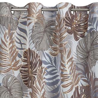 Zasłona gotowa na przelotkach KATE 140x250 Eurofirany brązowy