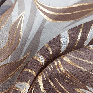 Zasłona gotowa na przelotkach KATE 140x250 Eurofirany brązowy