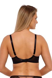 Biustonosz z koronką GAIA Semi-Soft Mari 1264 półusztywniany czarny
