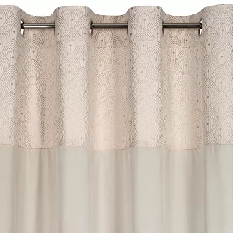 Zasłona gotowa na przelotkach AGNES 140x250 Design91 kremowy/złoty