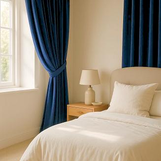 Szarfa do zasłony Velvet Soft 8x140 welurowa granatowa