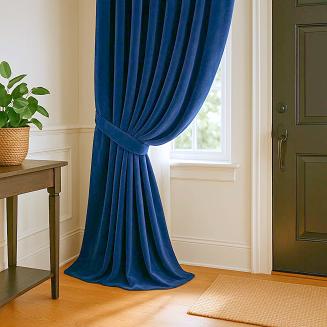 Szarfa do zasłony Velvet Soft 8x140 welurowa granatowa