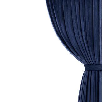 Szarfa do zasłony Velvet Soft 8x140 welurowa granatowa