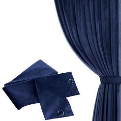 Szarfa do zasłony Velvet Soft 8x140 welurowa granatowa