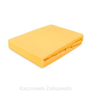 Prześcieradło jersey z gumką 180x200 Darymex musztardowe