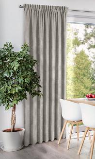 Zasłona gotowa na taśmie DORA Eurofirany ciemnosrebrny