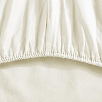 Prześcieradło satyna bawełniana z gumką 180x200 SIN ecru