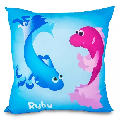 Poduszka dziecięca przytulanka 40x40 Darymex znak zodiaku Ryby