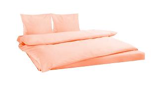 Pościel haftowana z prześcieradłem 160x200 łosoś